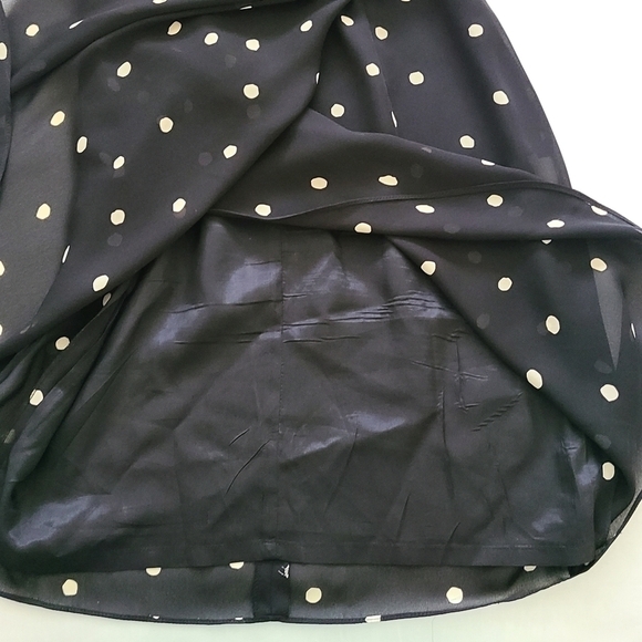 Vintage David Warren polka-dot faux wrap dress Classic Minimalist Closet Staple - Picture 4 of 14